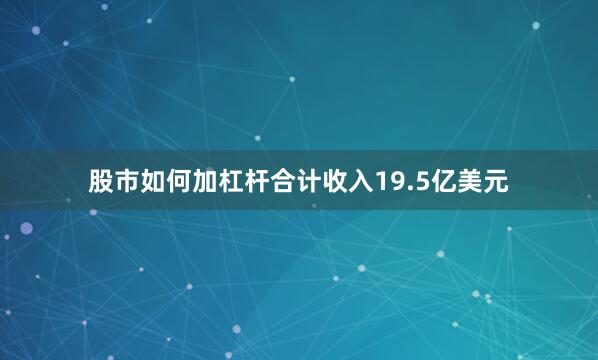 股市如何加杠杆合计收入19.5亿美元